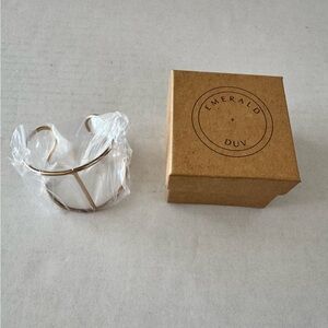 Emerald Dove Joshua Tree Cage Cuff Bracelet Gold Plated Metal. New In Box